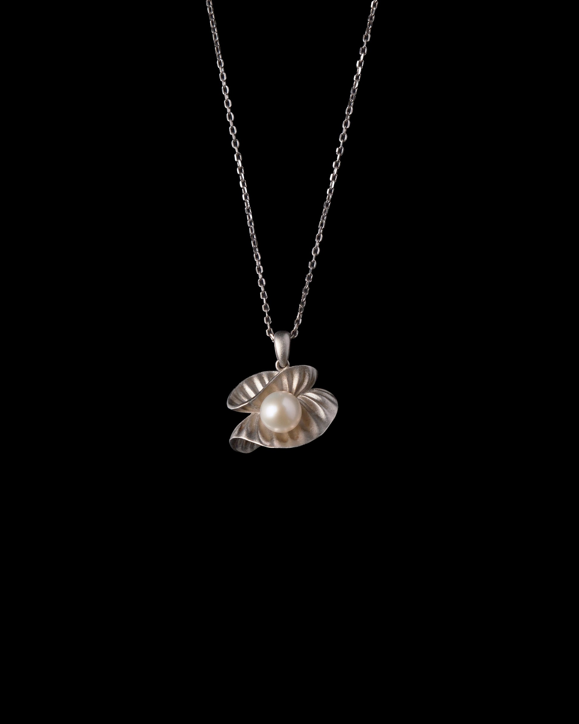 Pearl and Recycled Sliver Necklace