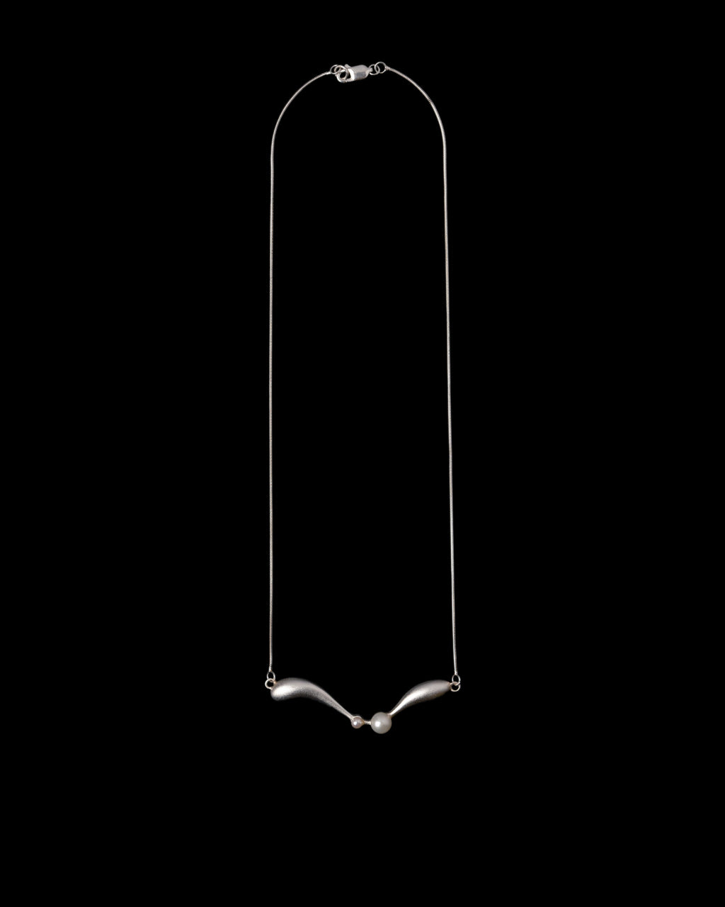 Pearl and Recycled Silver Necklace