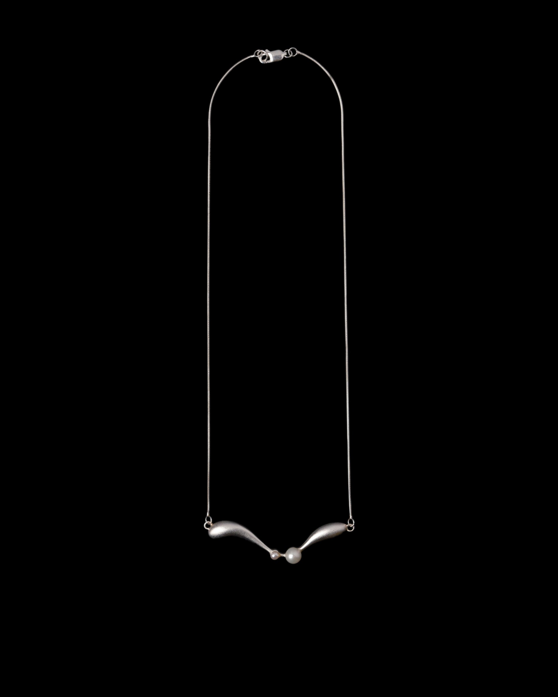 Pearl and Recycled Silver Necklace