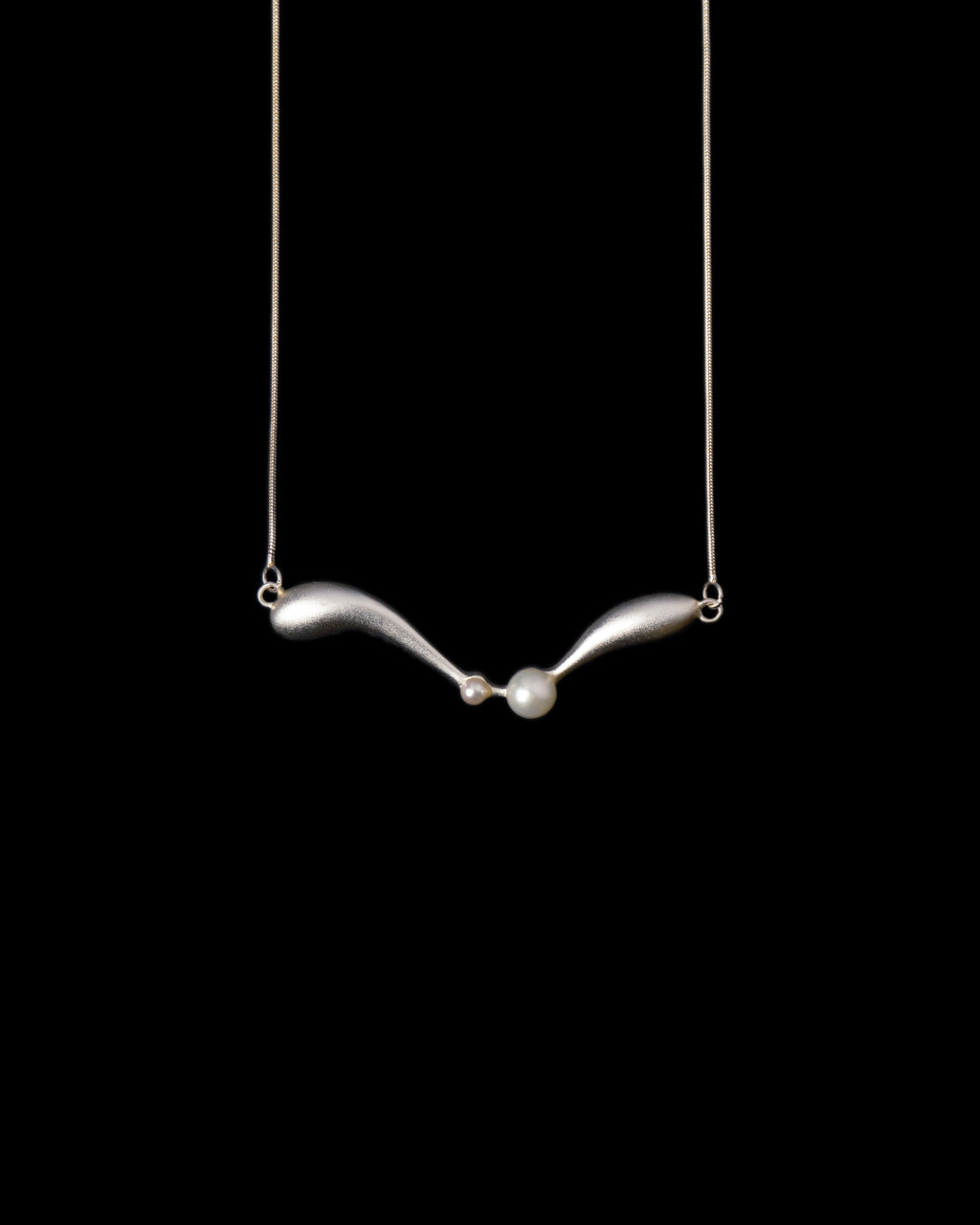 Pearl and Recycled Silver Necklace